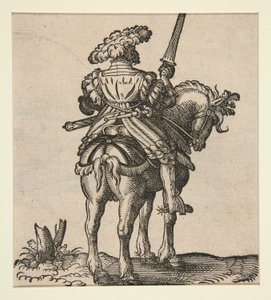 soldado a caballo de Jost Amman