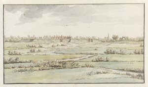 Vista de la Fortaleza de Saint-Michiel, cerca de ’s-Hertogenbosch de Josua de Grave (attributed to)