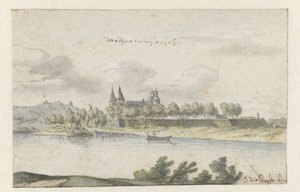 Vista del Fuerte Navagne, Limburgo de Josua de Grave