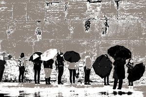 El lado de las mujeres, de la serie Martes en el Muro de las Lamentaciones, 2016 (fotografía).