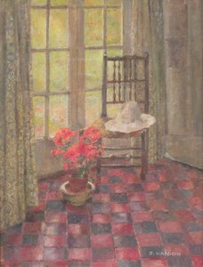 Interior con geranio de Joyce Haddon