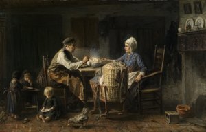 La comida frugal (óleo sobre lienzo) de Jozef (1824 1911) Israels