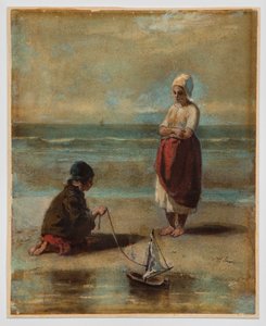 Niños a la orilla del mar de Jozef Israëls