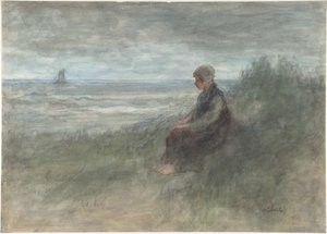 Muchacha en las dunas de Jozef Israëls