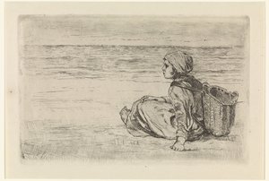Niña junto al mar