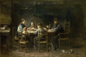 Familia campesina en la mesa de Jozef Israëls