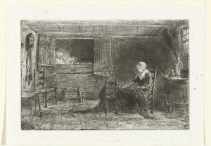 Dos figuras en un interior de Jozef Israëls (possibly copy after)
