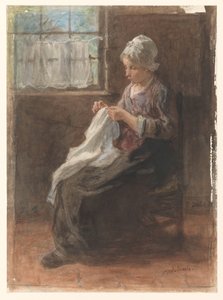 La costurera de Jozef Israëls (signed by artist)