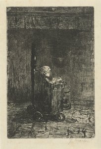 Niño en la trona de Jozef Israëls (signed by artist)