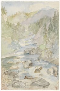 Paisaje de montaña con arroyo de Jozef Israëls