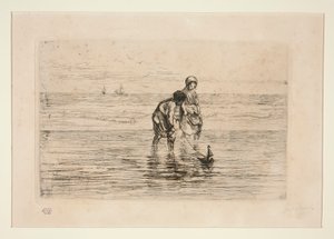niños en la playa de Jozef Israëls