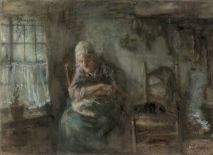 Vieja pescadora de Jozef Israëls