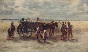 Cosecha de Patatas, 1844, c1915 de Jozef Israëls