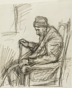 Anciano sentado de Jozef Israëls