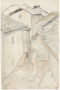 Callejón entre casas antiguas de Jozef Israëls