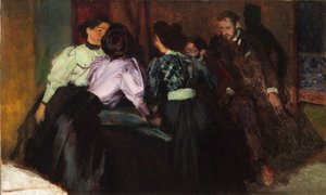 Boceto para el cuadro "Conversación de Józef Mehoffer