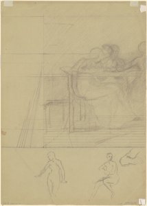 Estudios de figuras (verso) de Jr. Enoch Wood Perry