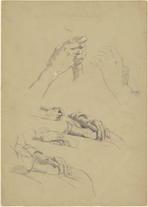 Estudios de Manos (recto) de Jr. Enoch Wood Perry