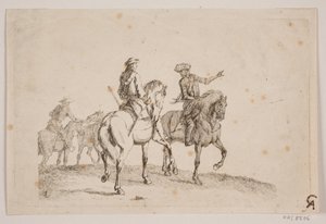 Tres jinetes uniformados de Jørgen V. Sonne