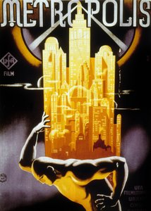 Póster para el estreno húngaro de Metrópolis, dirigida por Fritz Lang, 1927
