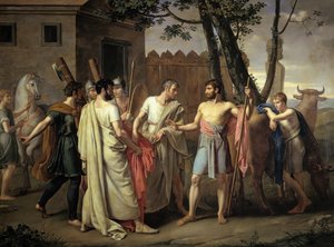 Cincinnatus deja el arado, c.1806 (óleo sobre lienzo)