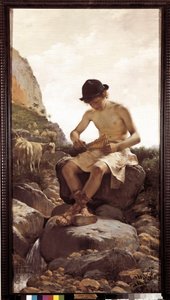 Joven pastor. (Pintura, siglo XX) de Juan Belda Norales