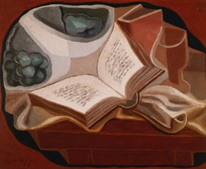 Libro y frutero de Juan Gris