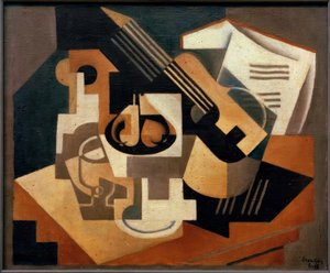 Guitarra y frutero de Juan Gris