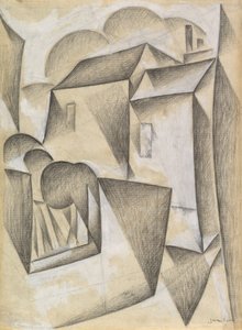 Casas en París, Place Ravignan, 1911 de Juan Gris