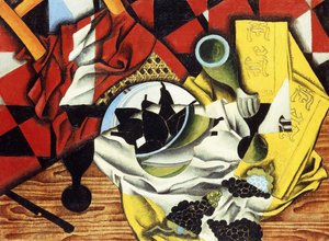 Peras y uvas en una mesa, 1913