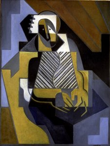 Mujer sentada, c.1915-20 (óleo sobre lienzo) de Juan Gris