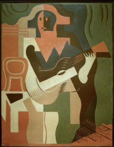 Arlequín sentado con guitarra