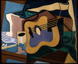 Naturaleza muerta con guitarra, octubre-noviembre de 1920 (óleo sobre lienzo) de Juan Gris