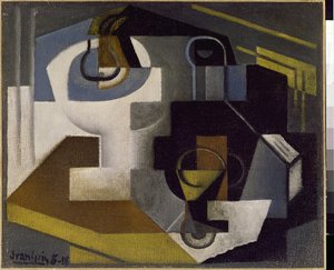 Naturaleza muerta con un cuenco de frutas de Juan Gris