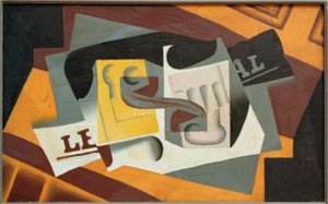 Vaso y periódico de Juan Gris