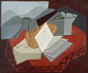 Violín ante una ventana abierta de Juan Gris
