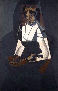 Mujer con mandolina, después de Corot