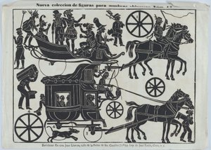 Hoja 13 de figuras para marionetas de sombra chinas, 1859 de Juan Llorens