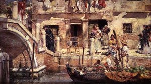 En un canal veneciano (óleo sobre tabla) de Juan Pablo Salinas Tervel