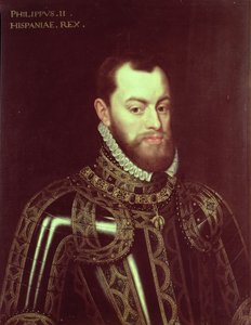 Retrato del rey Felipe II de España (1527-98) (óleo sobre lienzo) de Juan Pantoja de la Cruz