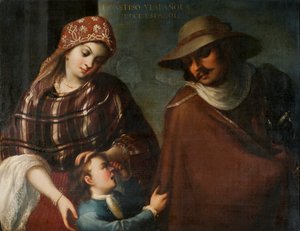 Castizo y español producen un español, c.1715