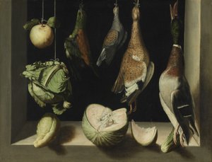 Naturaleza muerta con aves de caza, 1600-03