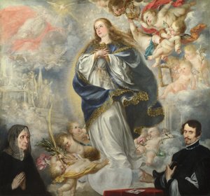 La Inmaculada Concepción con Dos Donantes, ca. 1661 de Juan de Valdes Leal