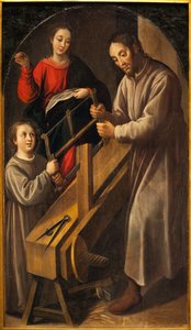 El taller de Nazaret. Pintura de Juan del Castillo (hacia 1590-1658), óleo sobre lienzo, hacia 1634-1636. Museo de Bellas Artes de Sevilla, España.