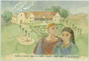 Marcus y Julia, con su villa recién construida, 2003 de Judith Dobie