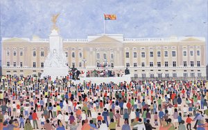 Multitudes alrededor del Palacio, 1995 de Judy Joel