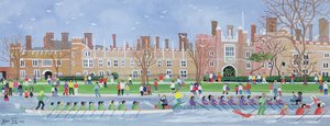 Carrera de botes dragón en Hampton Court, 1993