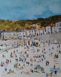 Mousehole Beach, 2018 (gouache sobre papel)