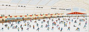 Patinando en Richmond, 2009 (Gouache sobre papel) de Judy Joel