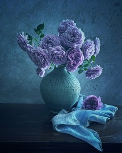 Rosas moradas y tranquilas de Judy Tseng